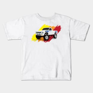 Toyota 1982 4x4 SR5 Hilux Pickup Truck - Blue Stripes Kids T-Shirt